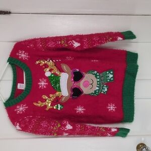 Girls / Women's Ugly Christmas Sweater Size Large 10-12 Plus